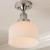 Kelsey Semi-Flush Ceiling Light - Dome Frosted