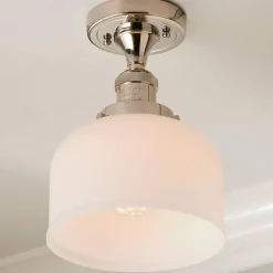 Kelsey Semi-Flush Ceiling Light - Dome Frosted