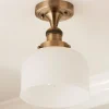 Kelsey Semi-Flush Ceiling Light - Dome Frosted