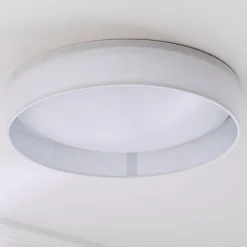 15" LED Linen Shade Ceiling Light