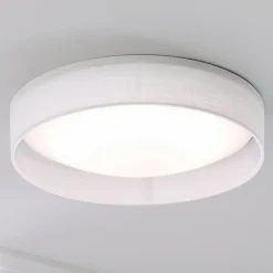 15" LED Linen Shade Ceiling Light