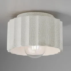 Lemnos Ceramic Ceiling Light - Small - Crackle