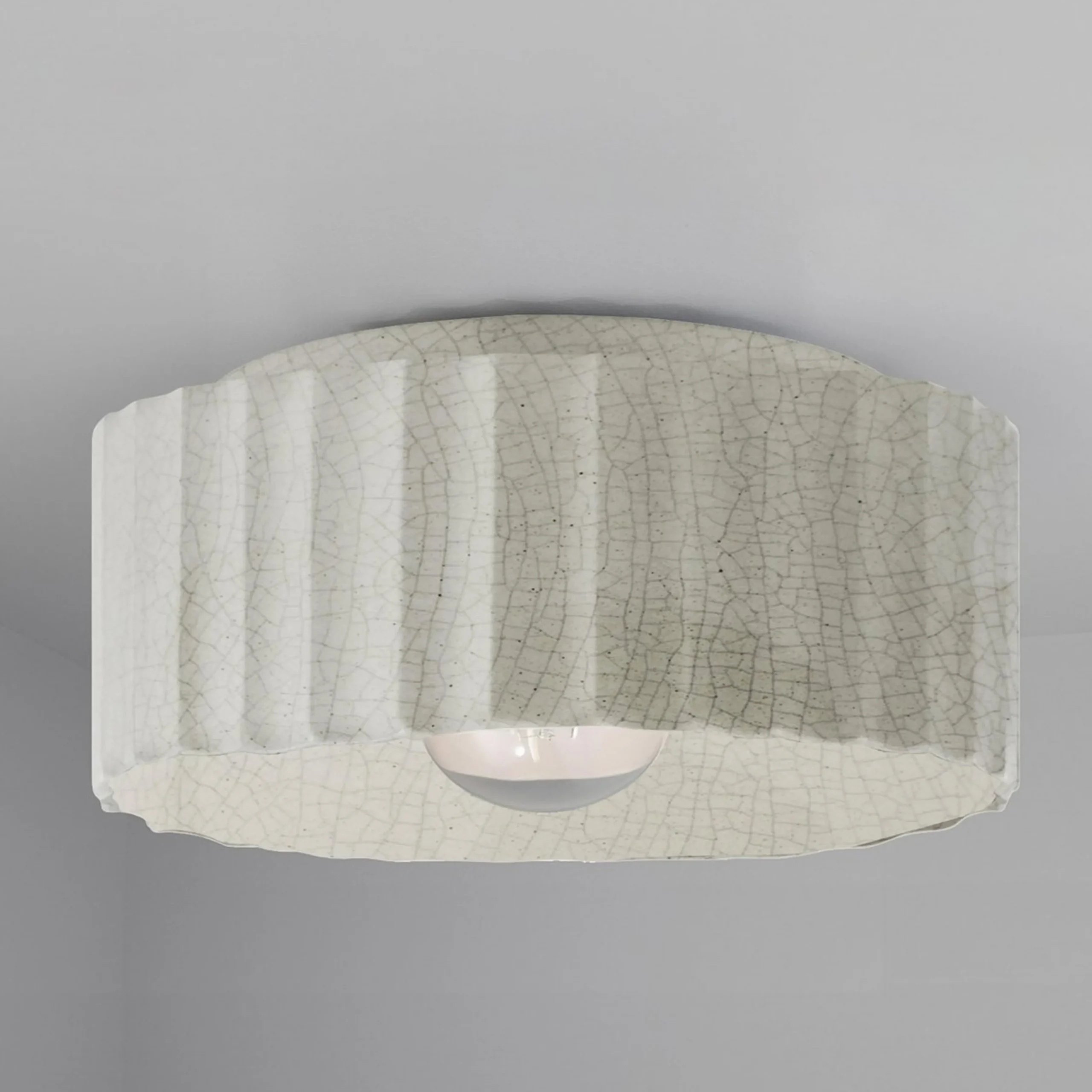 Lemnos Ceramic Ceiling Light - Large - Crackle
