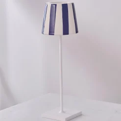 Lucy Cordless Table Lamp - Stripes