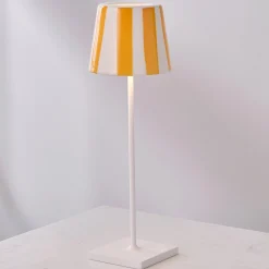 Lucy Cordless Table Lamp - Stripes