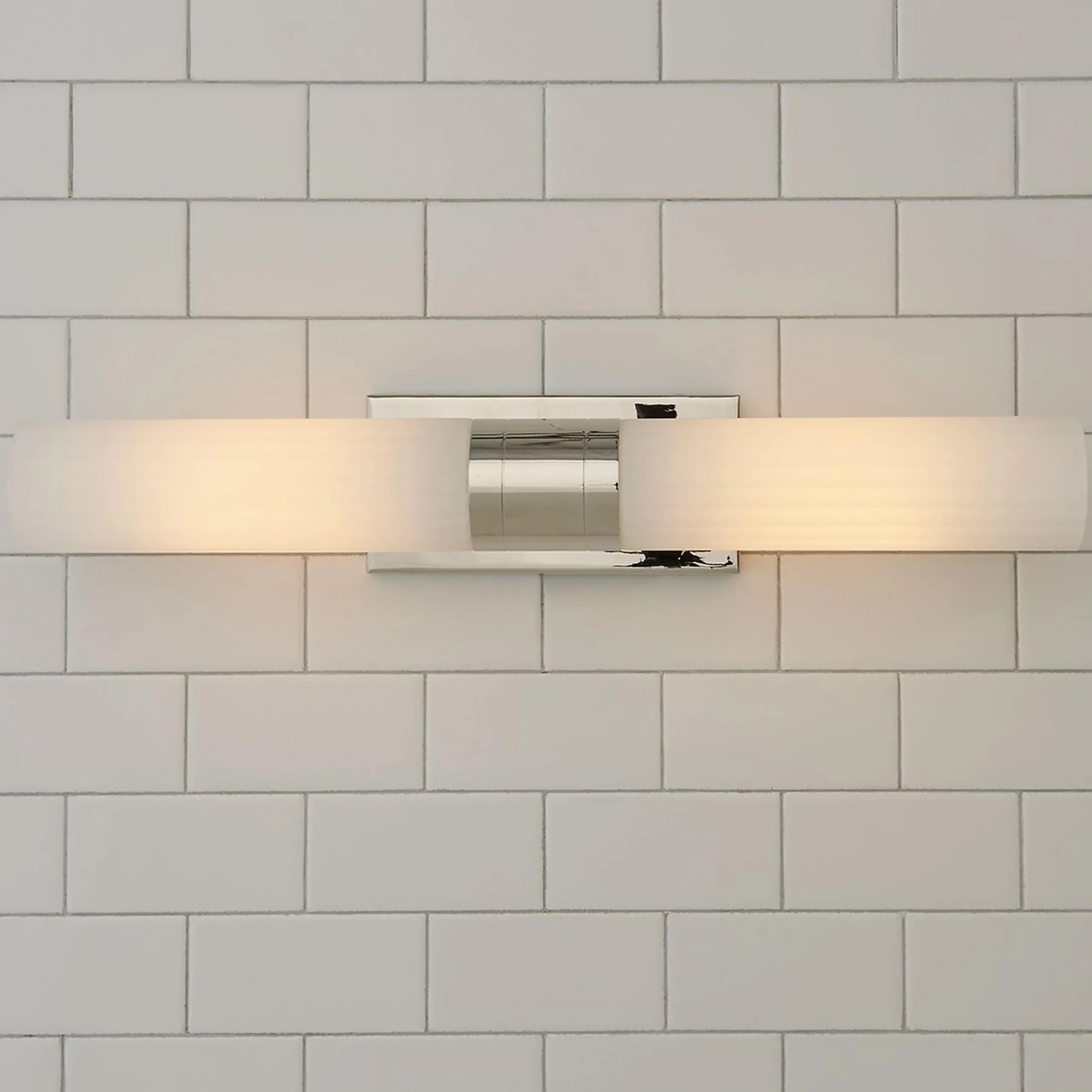 Malika Opal Glass Bath Sconce - 2 Light