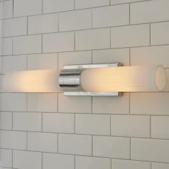 Malika Opal Glass Bath Sconce - 2 Light