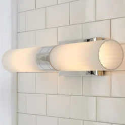 Malika Opal Glass Bath Sconce - 2 Light
