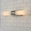Malika Opal Glass Bath Sconce - 2 Light