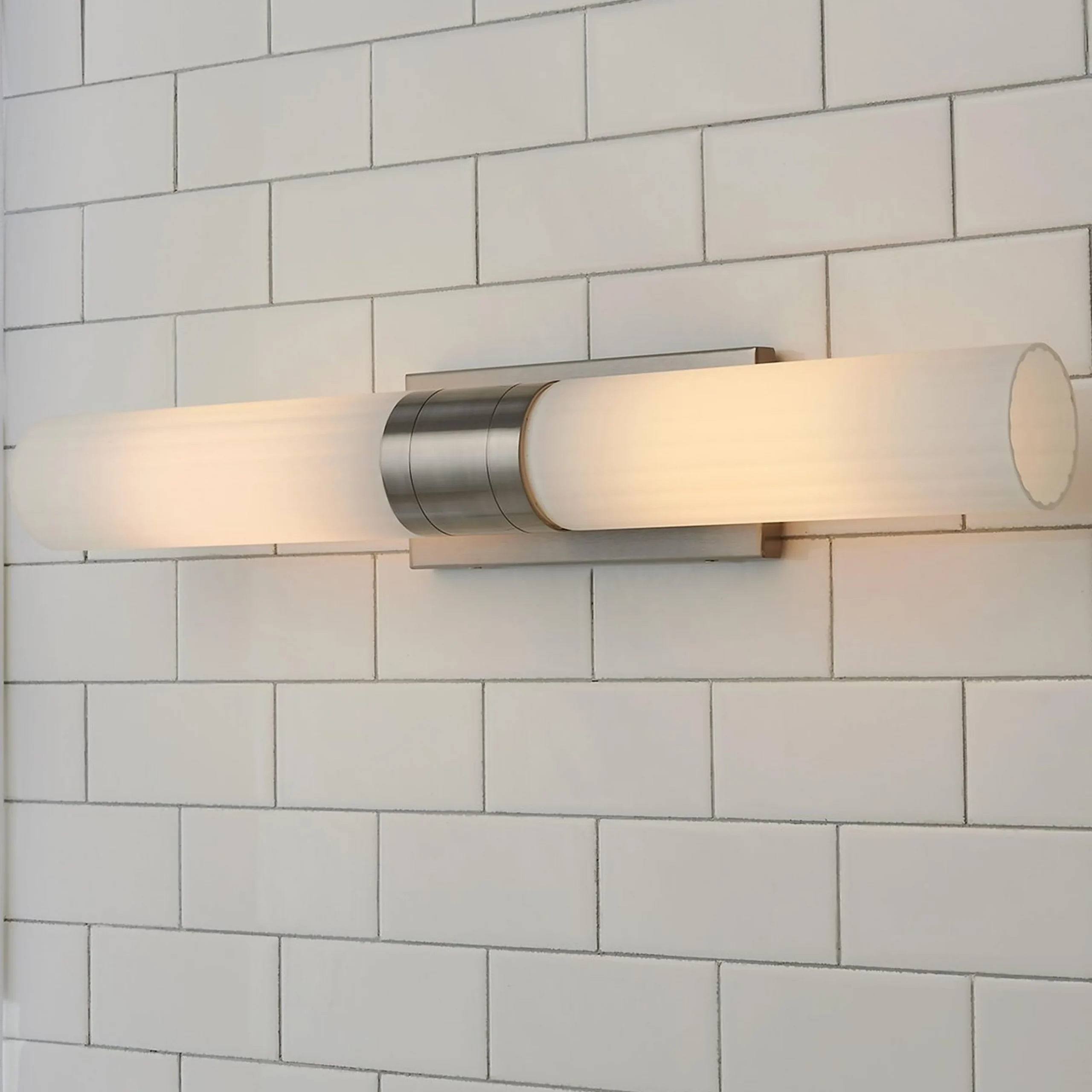 Malika Opal Glass Bath Sconce - 2 Light