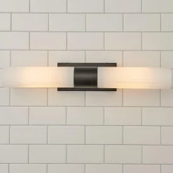 Malika Opal Glass Bath Sconce - 2 Light