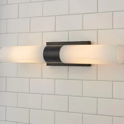 Malika Opal Glass Bath Sconce - 2 Light