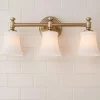 Mercer White Glass Vanity Light - 3 Light