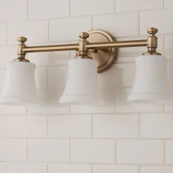 Mercer White Glass Vanity Light - 3 Light