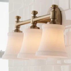 Mercer White Glass Vanity Light - 3 Light