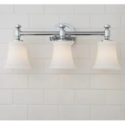 Mercer White Glass Vanity Light - 3 Light