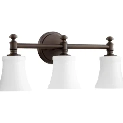 Mercer White Glass Vanity Light - 3 Light