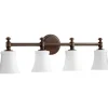 Mercer White Glass Vanity Light - 4 Light