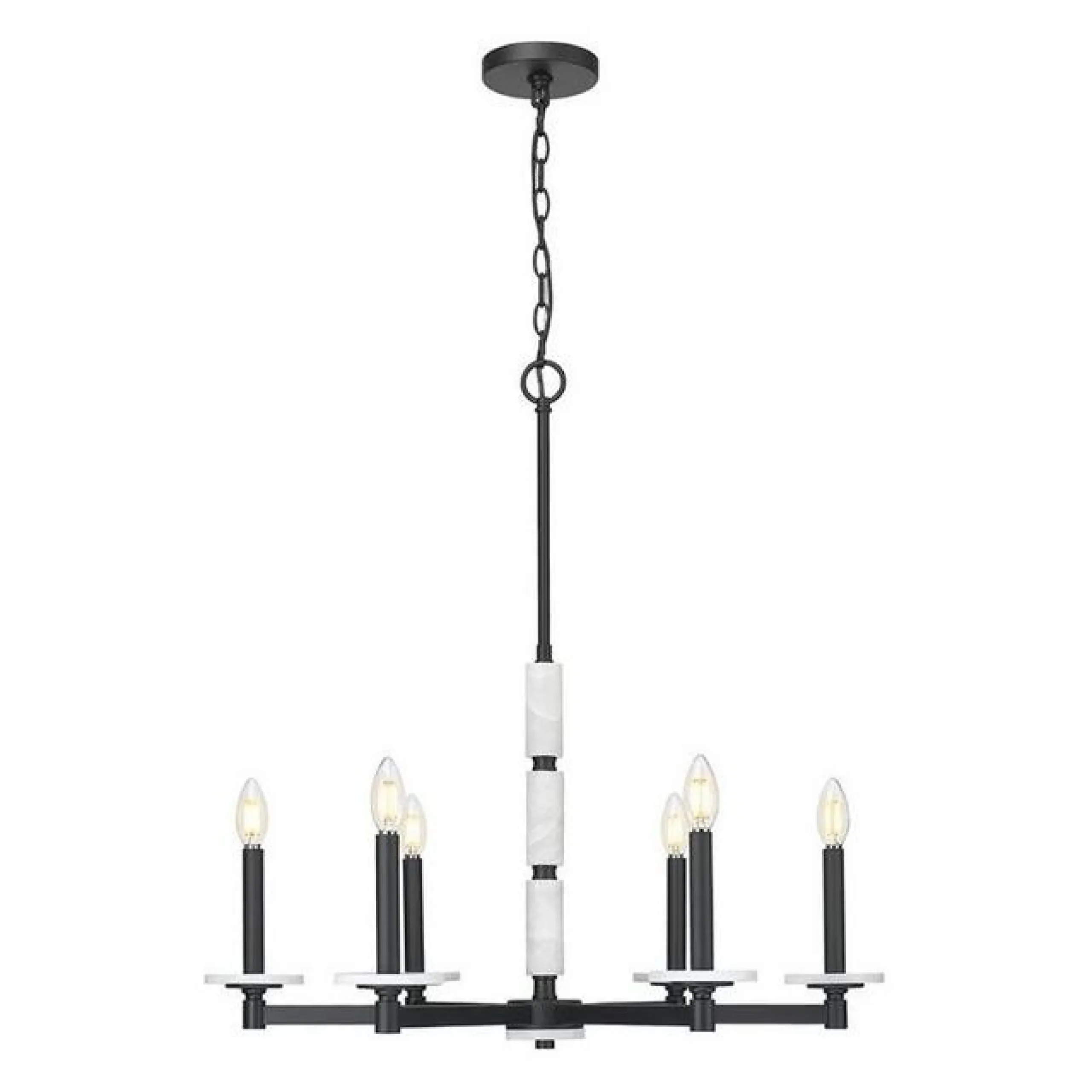 Mestra Alabaster Chandelier - 6 Light