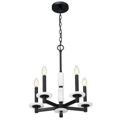 Mestra Alabaster Chandelier - 5 Light