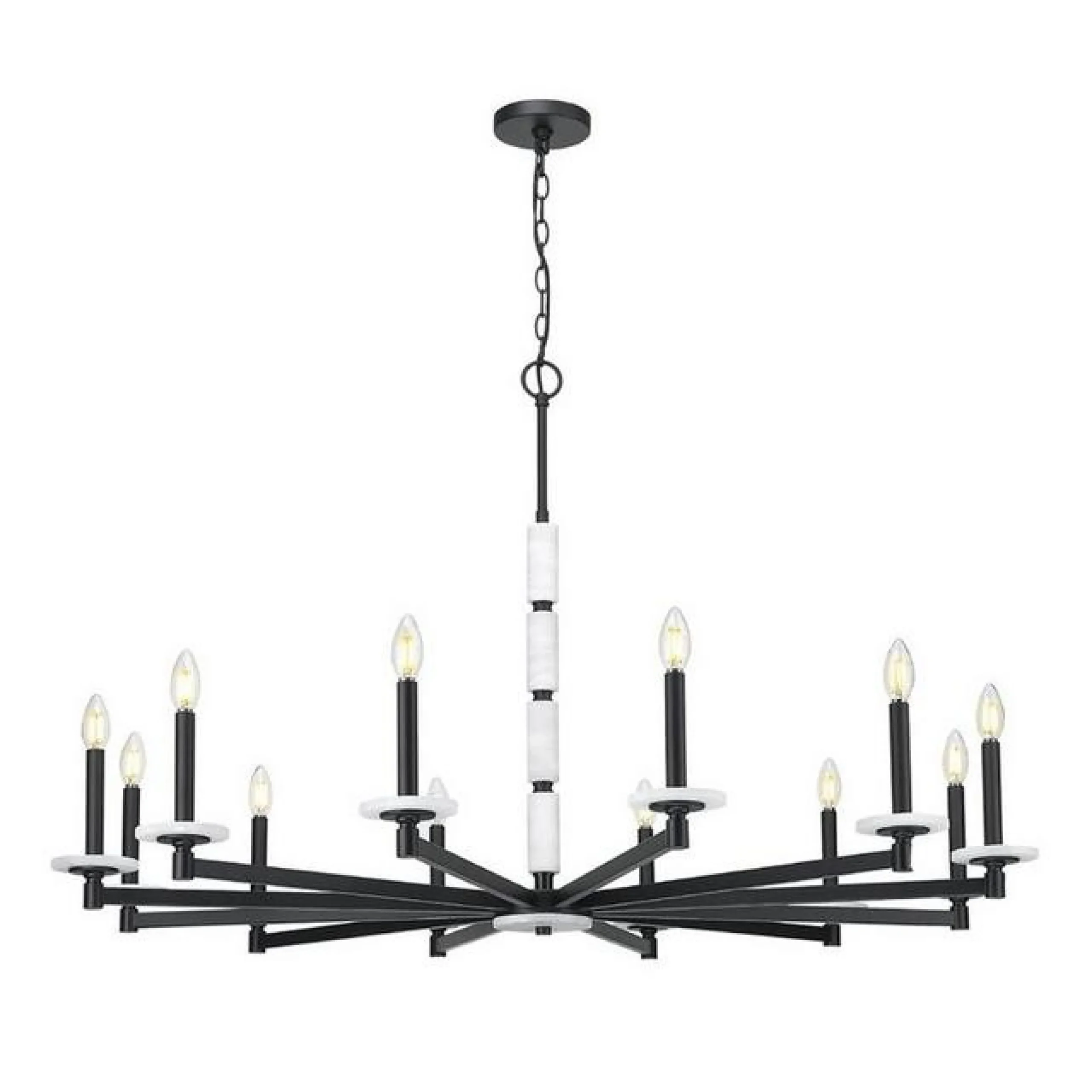 Mestra Alabaster Chandelier - 12 Light