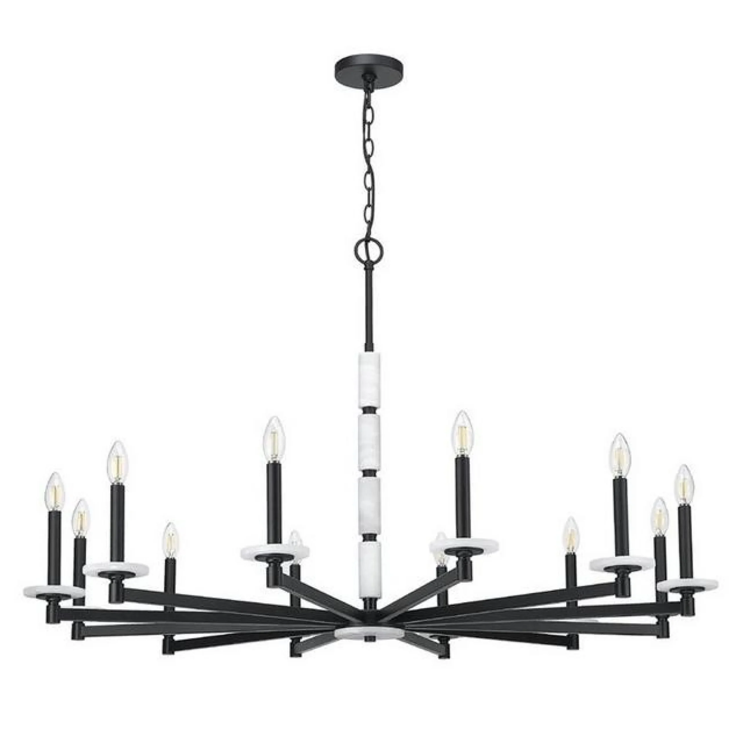 Mestra Alabaster Chandelier - 12 Light