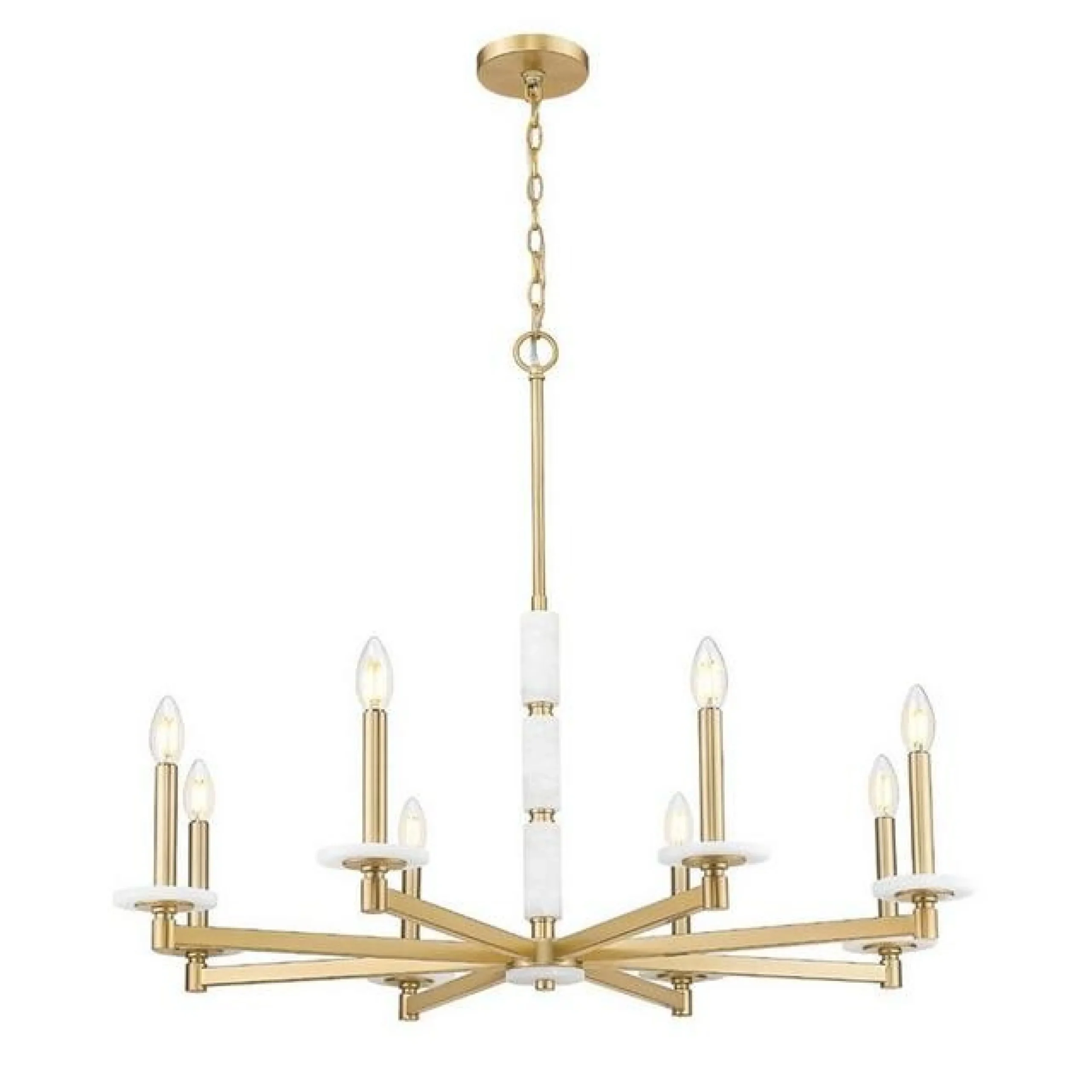 Mestra Alabaster Chandelier - 8 Light