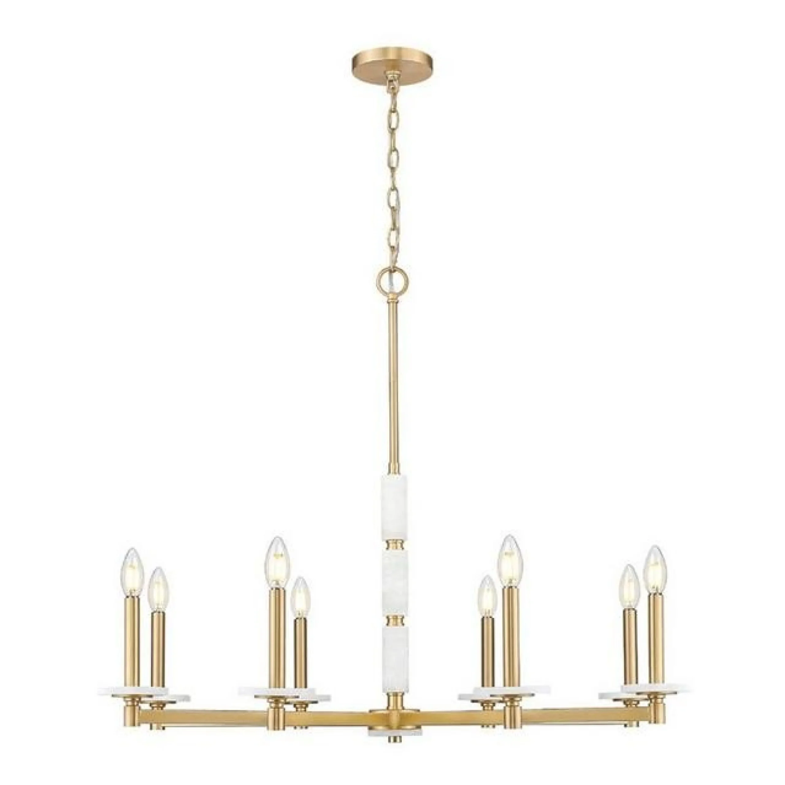 Mestra Alabaster Chandelier - 8 Light