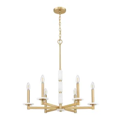 Mestra Alabaster Chandelier - 6 Light