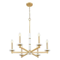 Mestra Alabaster Chandelier - 6 Light