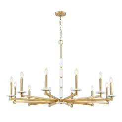 Mestra Alabaster Chandelier - 12 Light