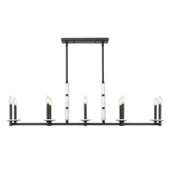 Mestra Alabaster Island Chandelier - 10 Light