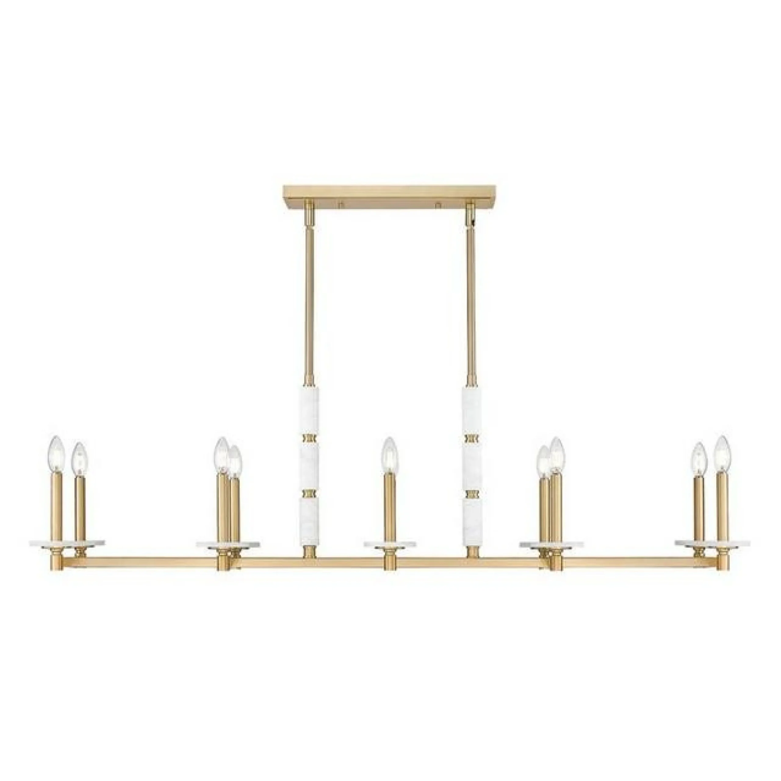 Mestra Alabaster Island Chandelier - 10 Light