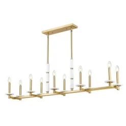 Mestra Alabaster Island Chandelier - 10 Light