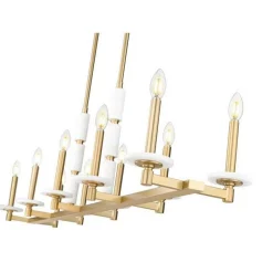 Mestra Alabaster Island Chandelier - 10 Light