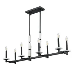 Mestra Alabaster Island Chandelier - 8 Light