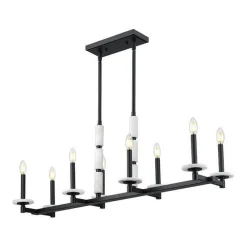 Mestra Alabaster Island Chandelier - 8 Light