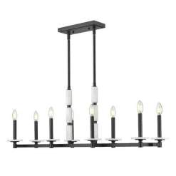 Mestra Alabaster Island Chandelier - 8 Light