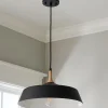 Metal and Natural Wood Pendant