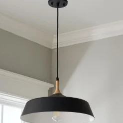 Metal and Natural Wood Pendant