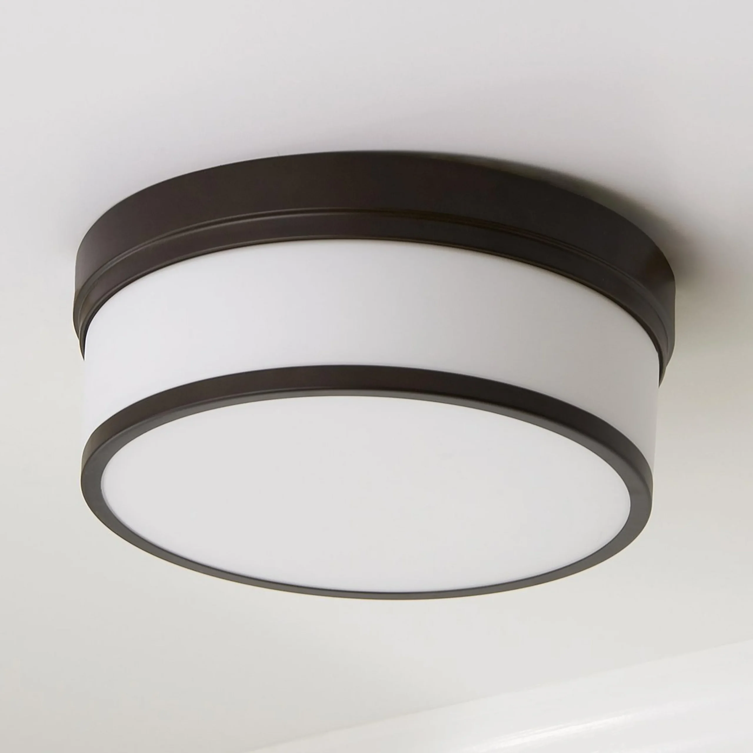Metallic Banded Drum Ceiling Light - 3 Light
