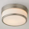 Metallic Banded Drum Ceiling Light - 2 Light