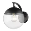 Mid-Century Clear Globe Sconce