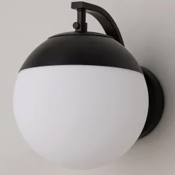 Mid-Century Opal Globe Sconce