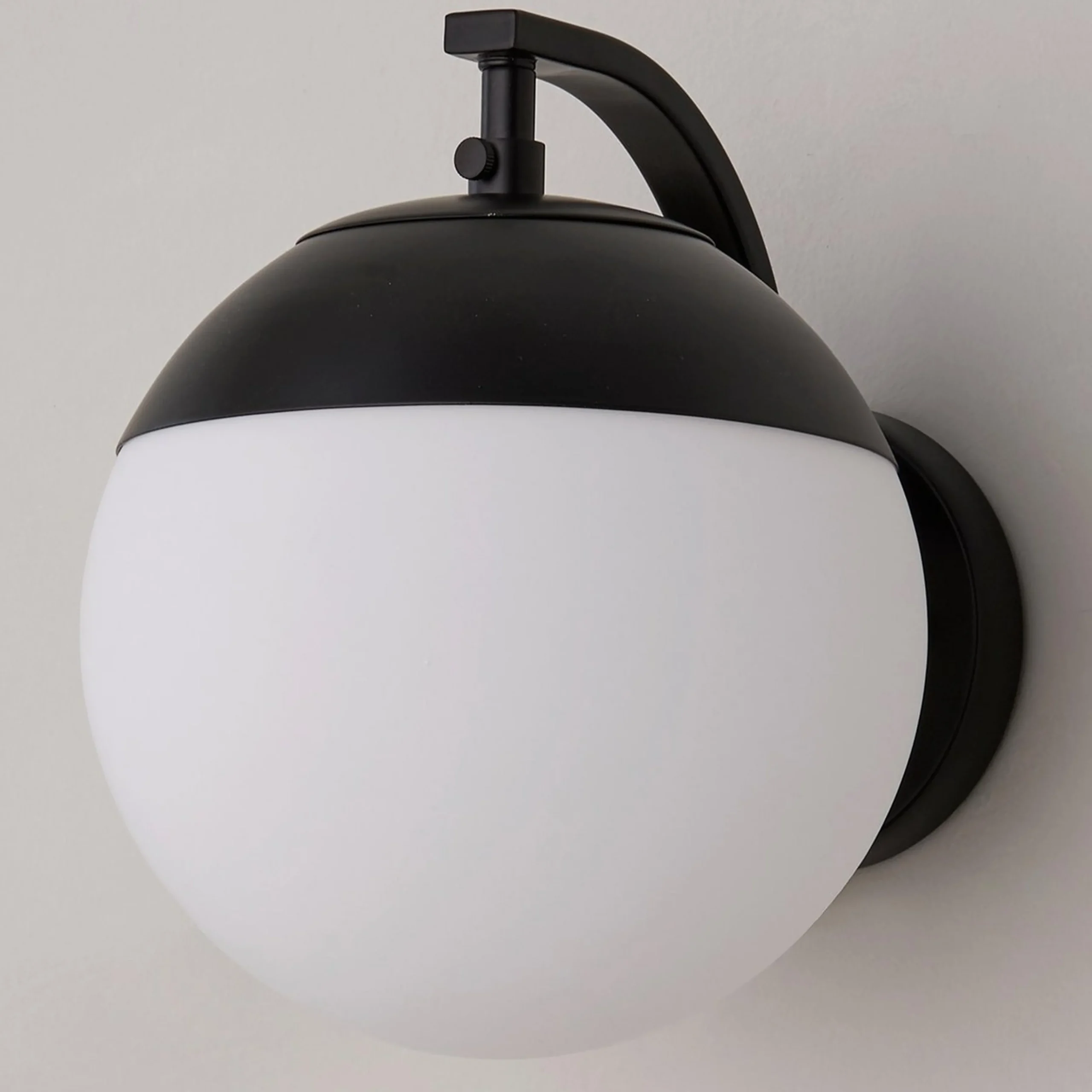 Mid-Century Opal Globe Sconce