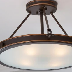 Mid-Century Retro Semi-Flush Ceiling Light - 4 Light