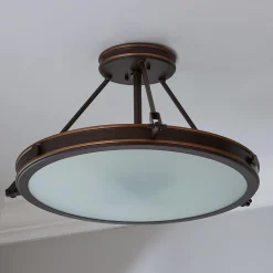 Mid-Century Retro Semi-Flush Ceiling Light - 4 Light
