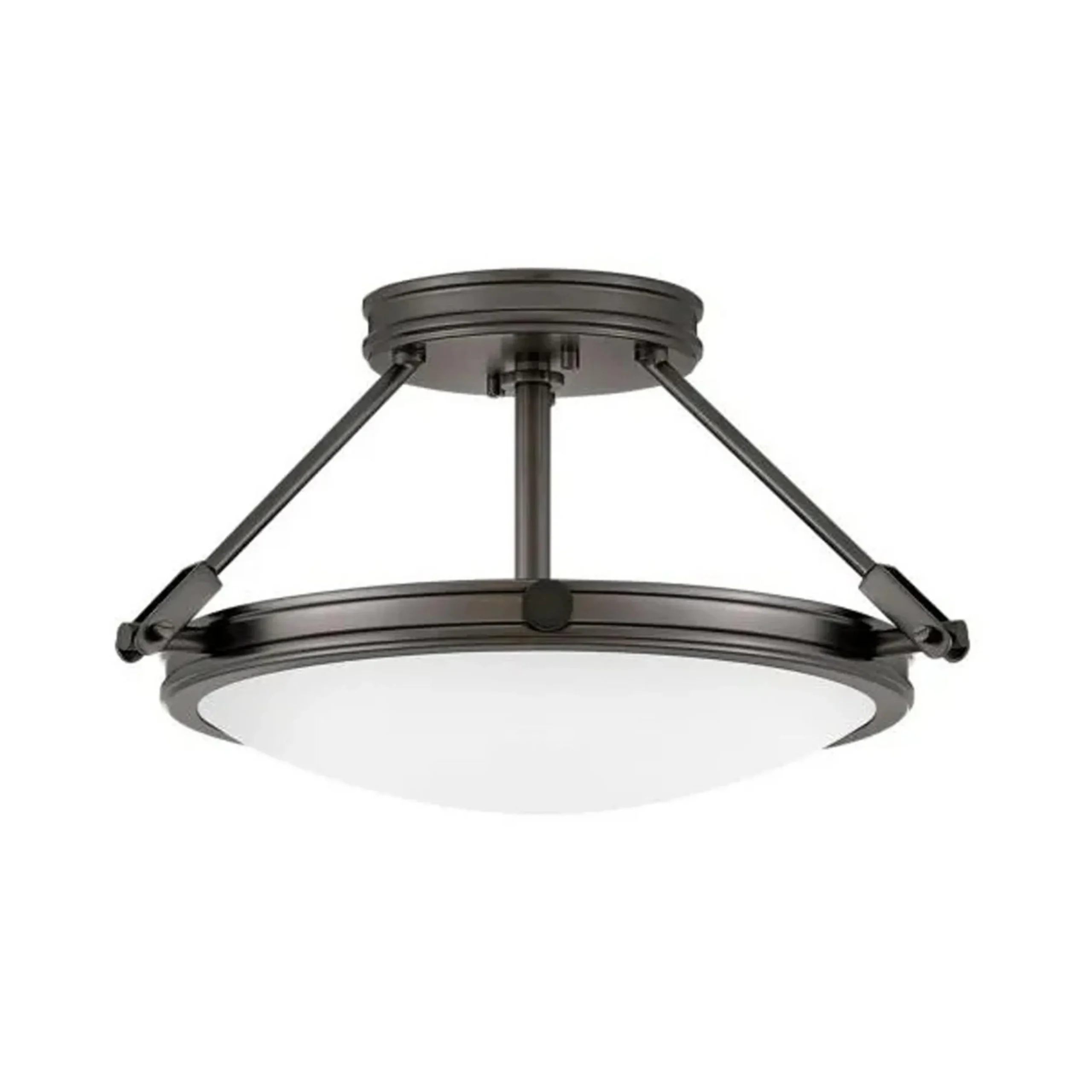 Mid-Century Retro Semi-Flush Ceiling Light - 3 Light