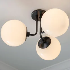 Minimalist Globe Semi-Flush Ceiling Light - 3 Light