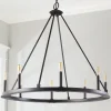 Minimalist Iron Ring Chandelier - 8 Light